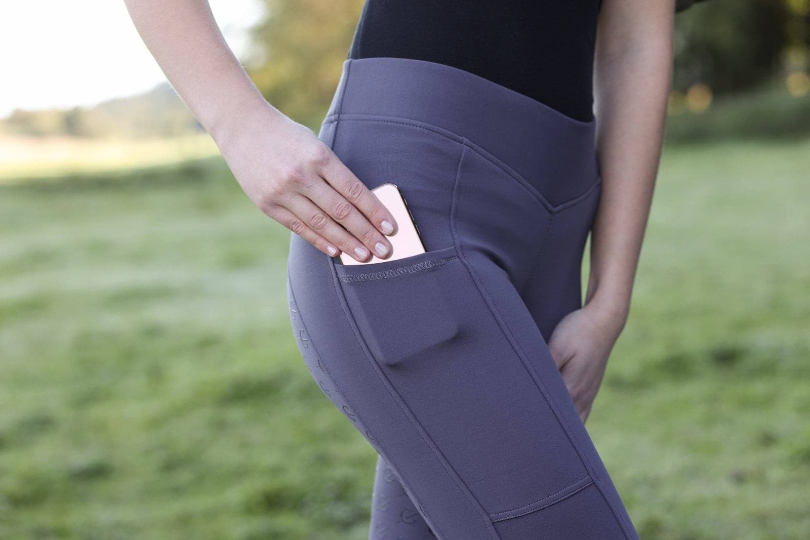 Legginsy jeździeckie ClassicStar, damskie, grafitowy, Covalliero