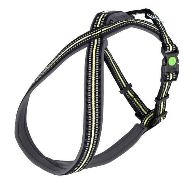 Szelki dla psa Xenos, 50 - 80 cm x 25 mm, czarne z odblaskiem, Kerbl