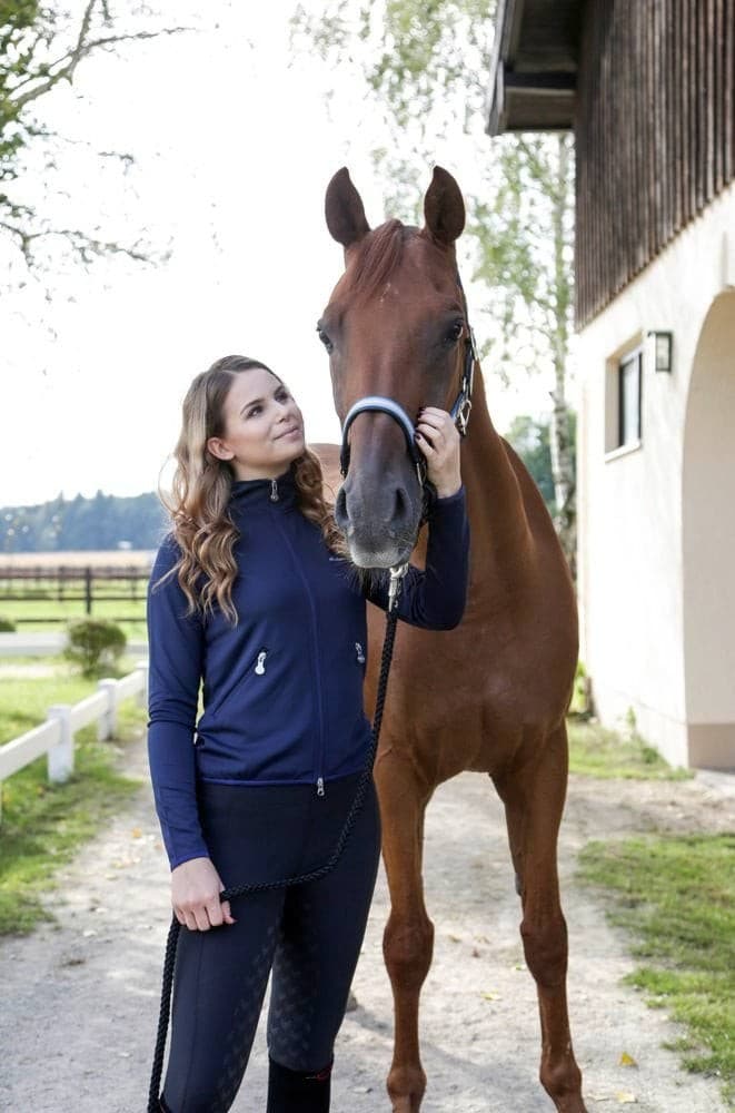 Bluza jeździecka funkcyjna, damska, granatowy, Covalliero