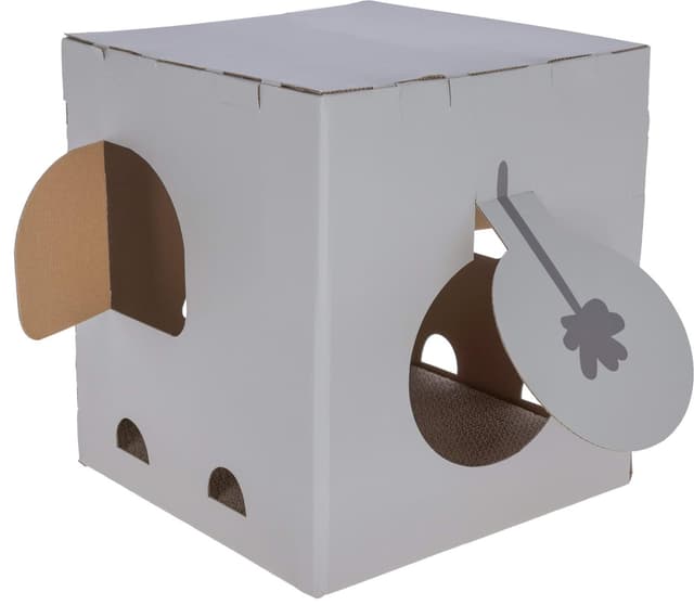 Domek dla kota, z drapakiem, Elephant, 35 x 35 x 39 cm, szary, Kerbl