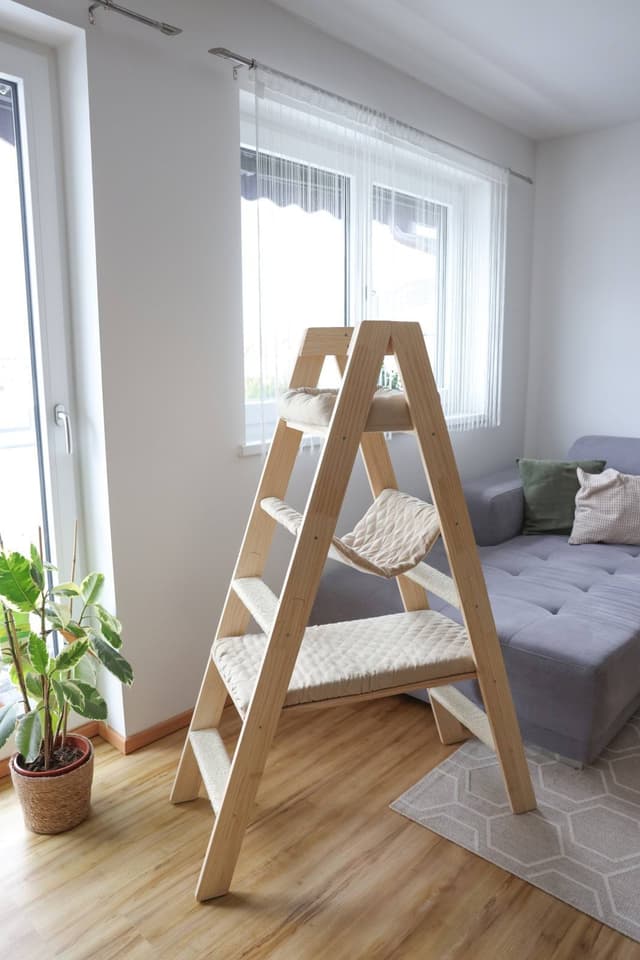 Drabinka dla kota, 97 x 39,5 x 134 cm, beżowy, Kerbl