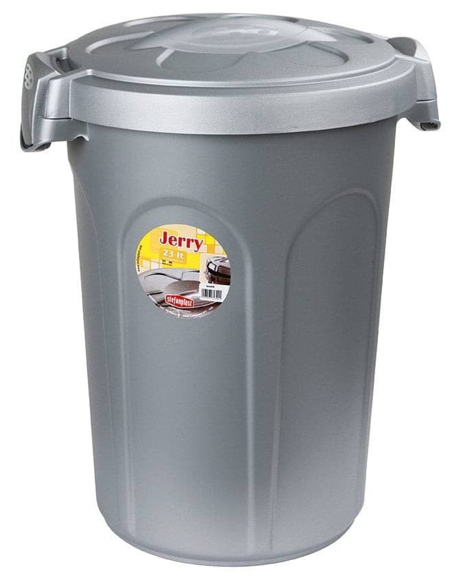 Pojemnik na karmę z przykrywką, srebrny, Kerbl