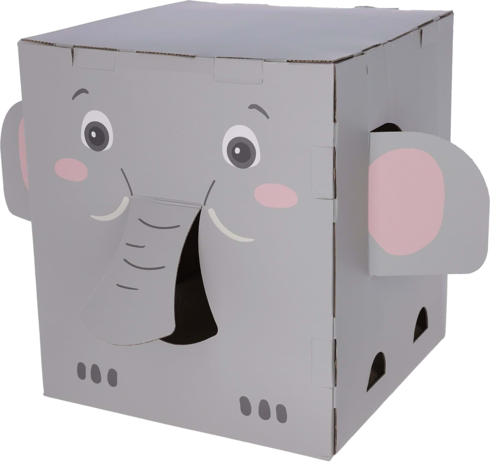 Domek dla kota, z drapakiem, Elephant, 35 x 35 x 39 cm, szary, Kerbl