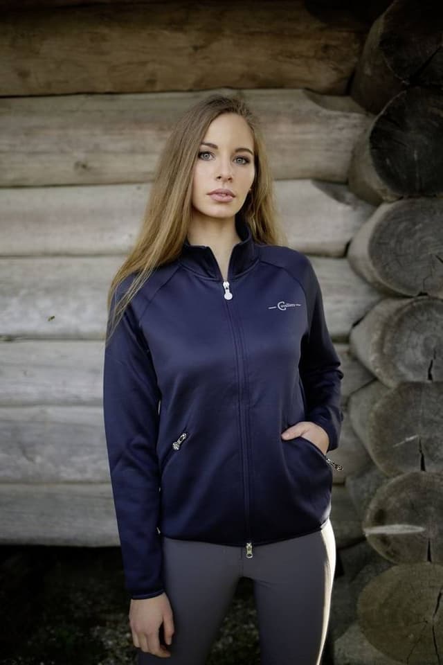 Bluza jeździecka funkcyjna, damska, granatowy, Covalliero