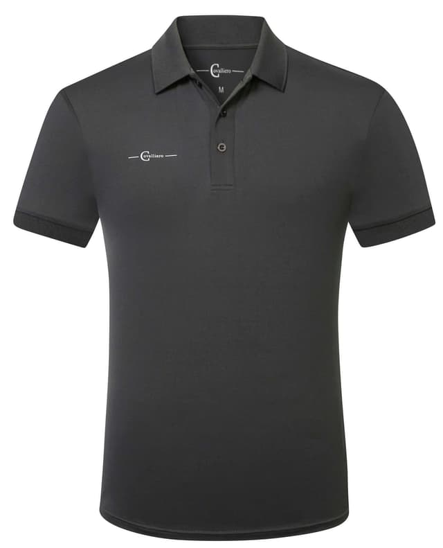 Koszulka jeździecka Polo, męska, grafitowy, Covalliero