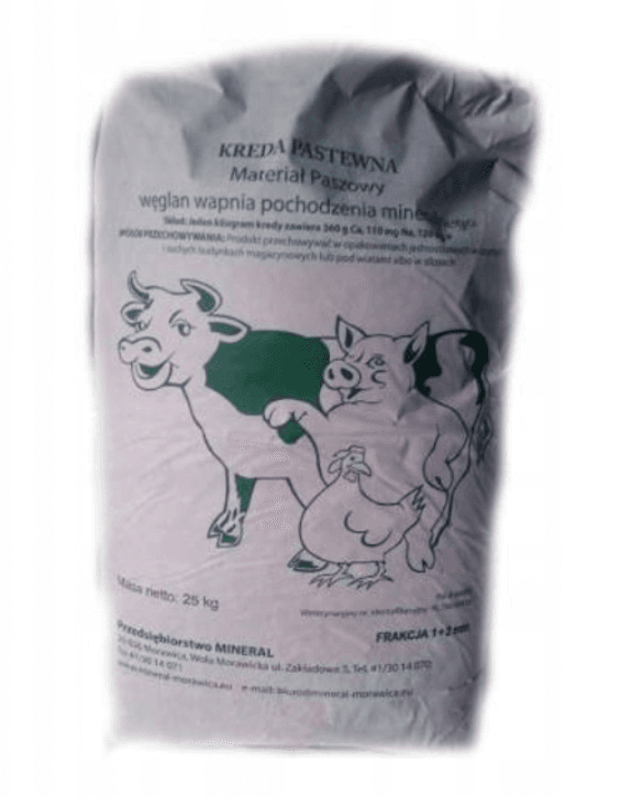 Kreda Pastewna Wapno dla kur niosek 25kg ZIELONY