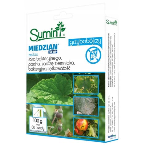 Sumin Miedzian 50 WP 100g środek grzybobójczy