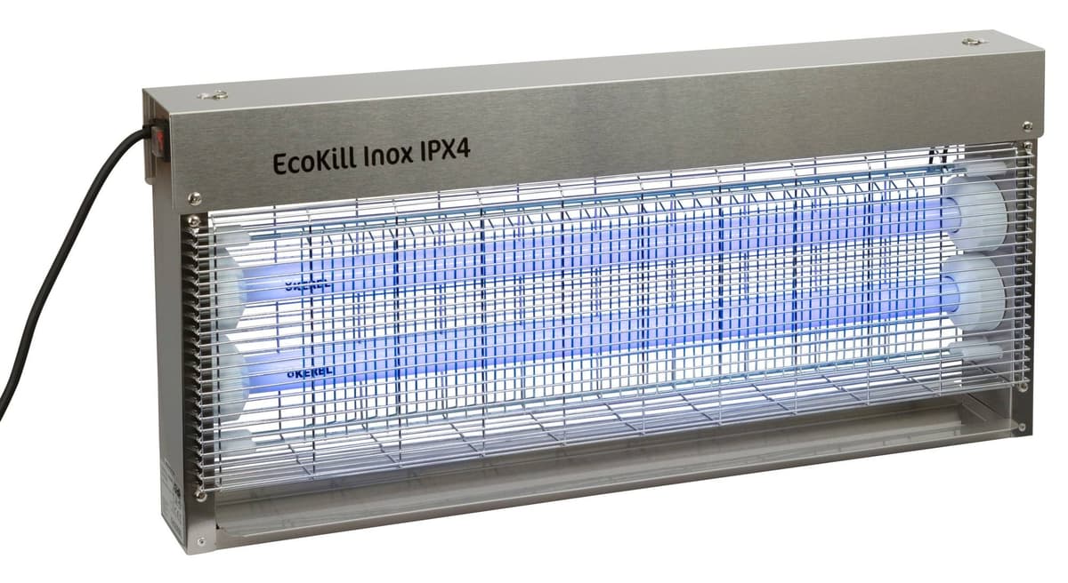 Lampa owadobójcza EcoKill Inox, IPX4, 2 x 18 W, Kerbl