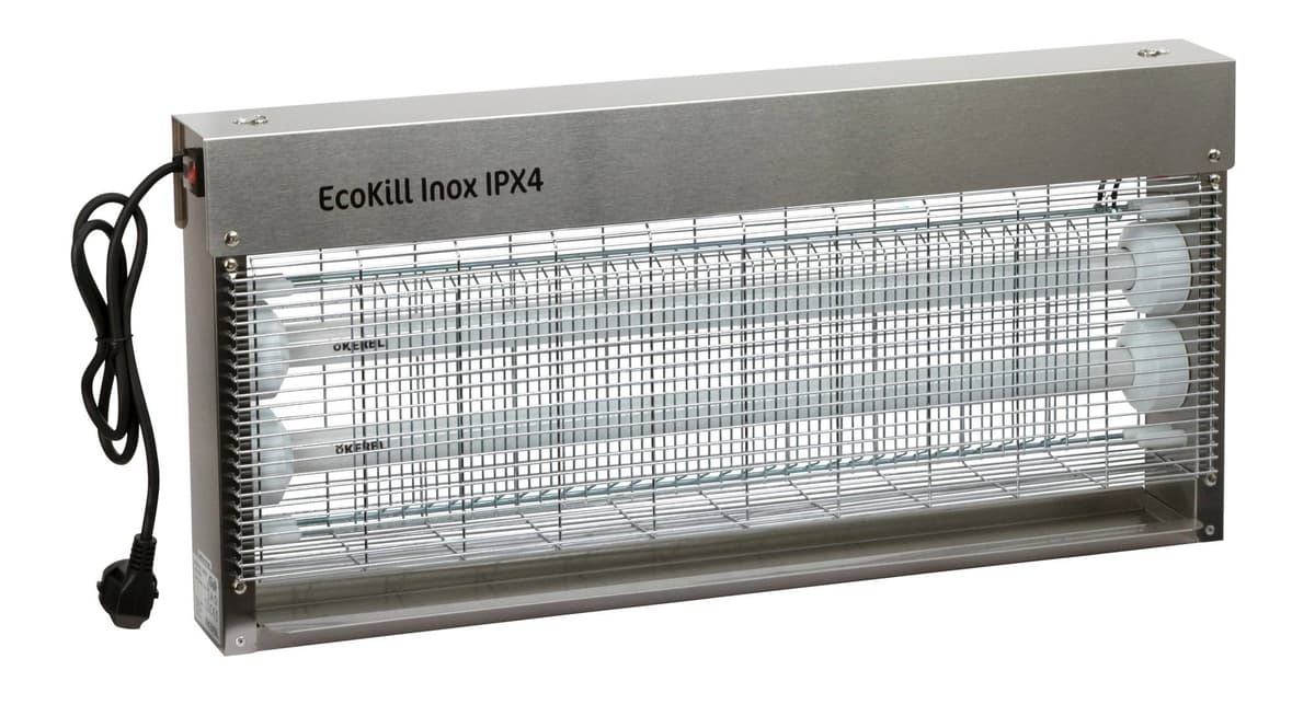 Lampa owadobójcza EcoKill Inox, IPX4, 2 x 18 W, Kerbl