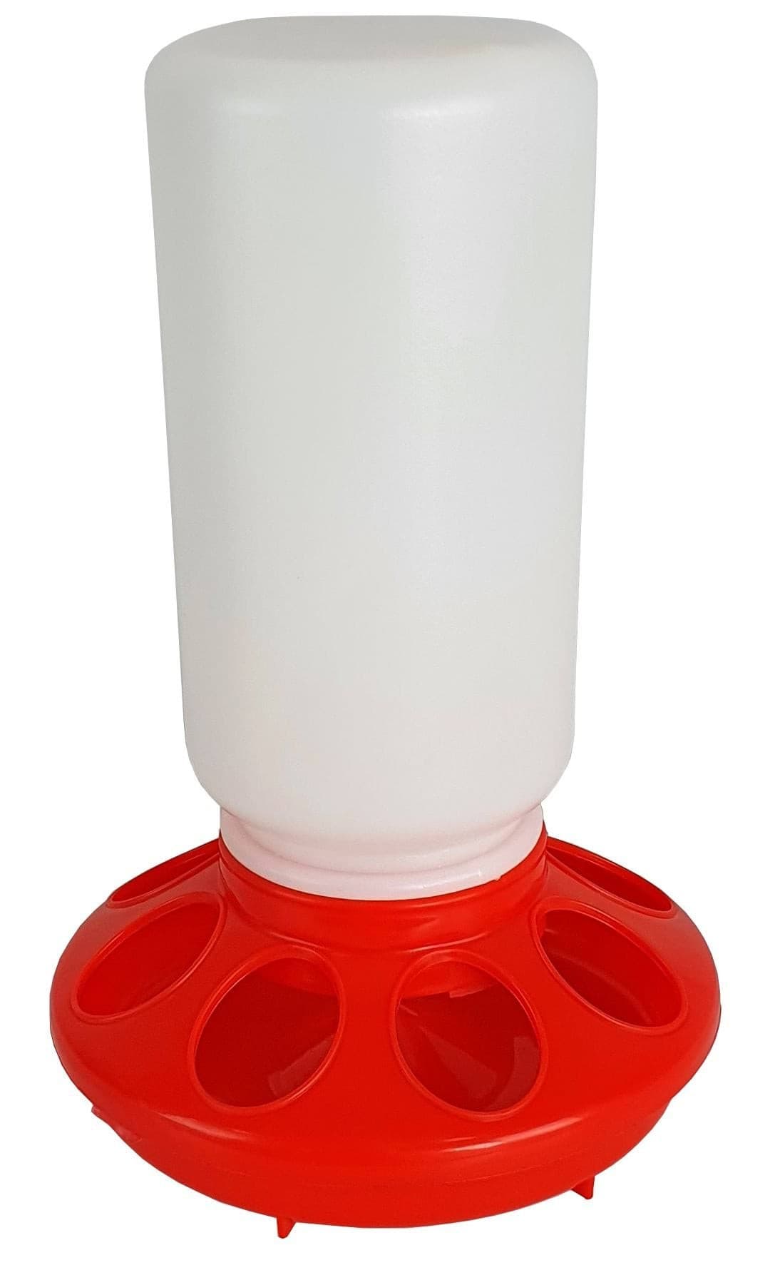 Karmidło dla drobiu, biało czerwone, zakręcane, 1 kg