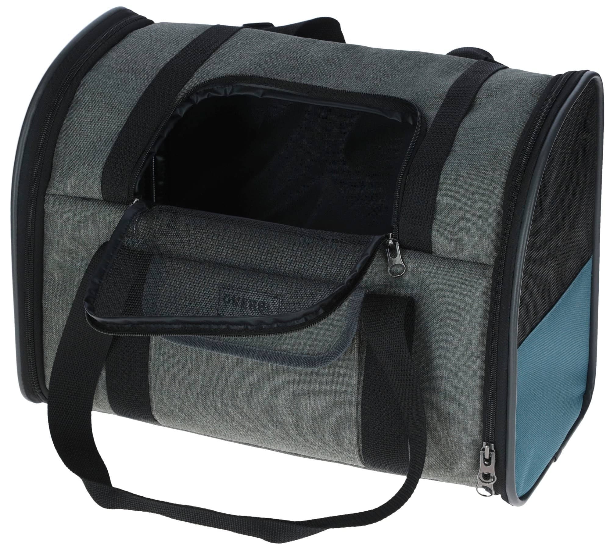 Plecak dla psa Vacation, 43 x 24 x 30 cm, szaro/niebieski, Kerbl