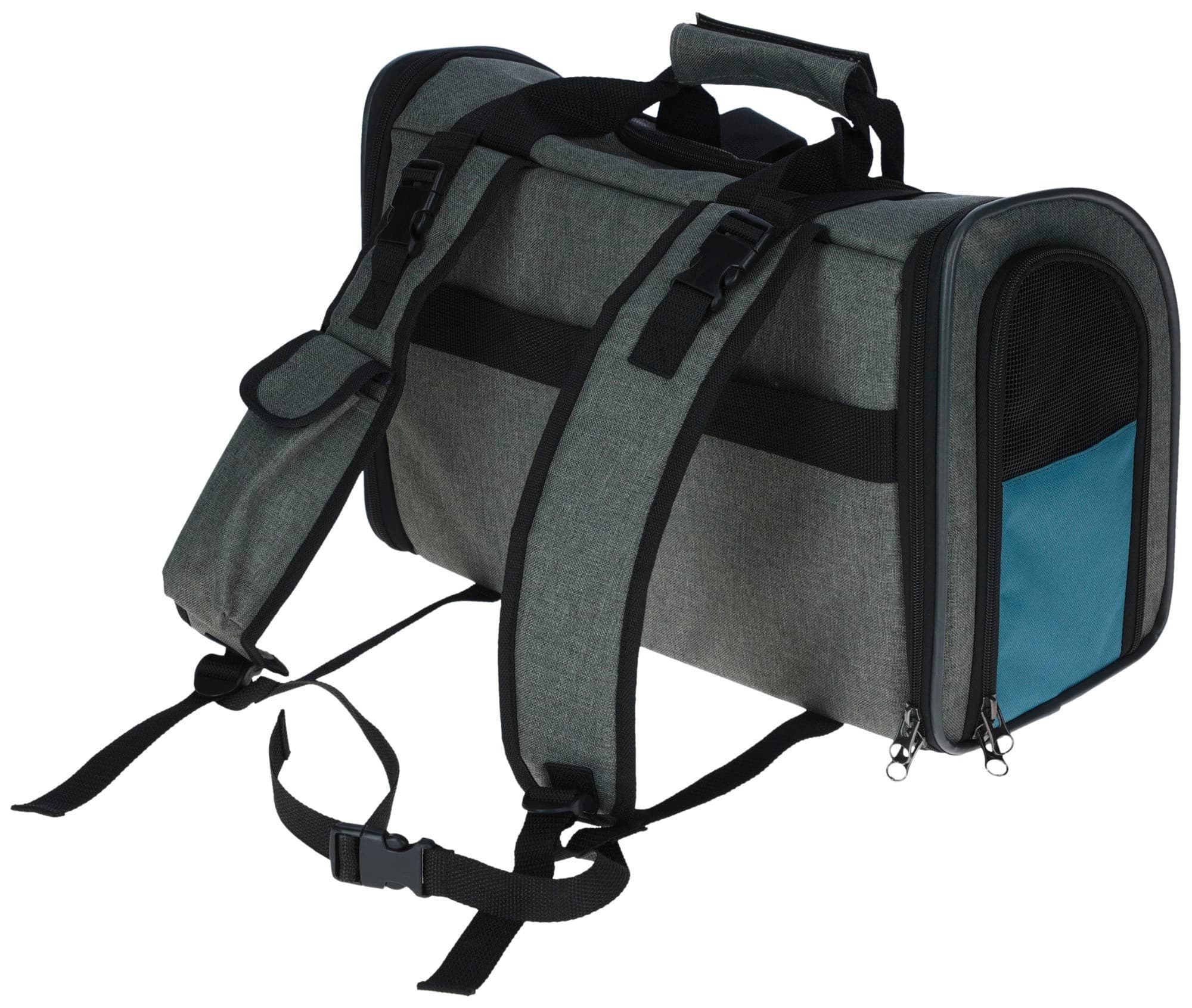 Plecak dla psa Vacation, 43 x 24 x 30 cm, szaro/niebieski, Kerbl