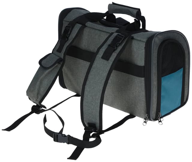 Plecak dla psa Vacation, 43 x 24 x 30 cm, szaro/niebieski, Kerbl