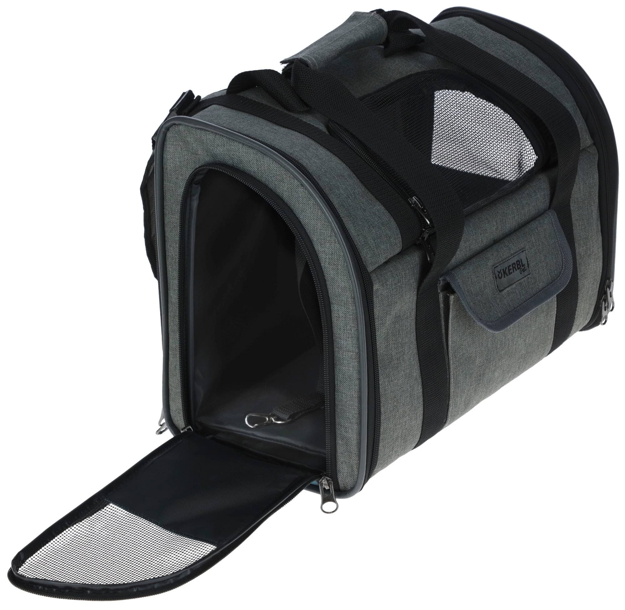 Plecak dla psa Vacation, 43 x 24 x 30 cm, szaro/niebieski, Kerbl