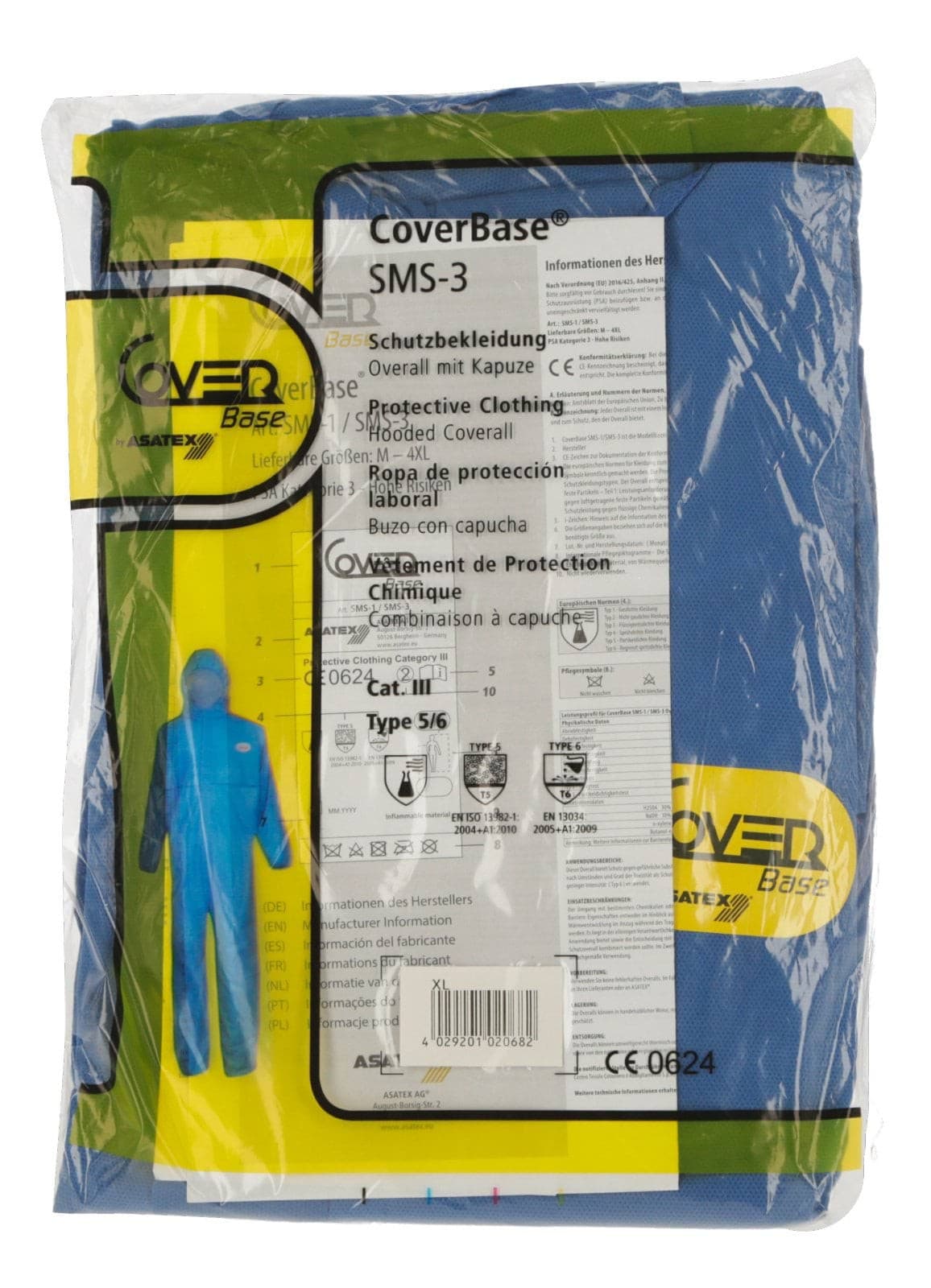 Kombinezon ochronny, niebieski, 3-warstwowy, roz. XL, 55 g/m², Kerbl