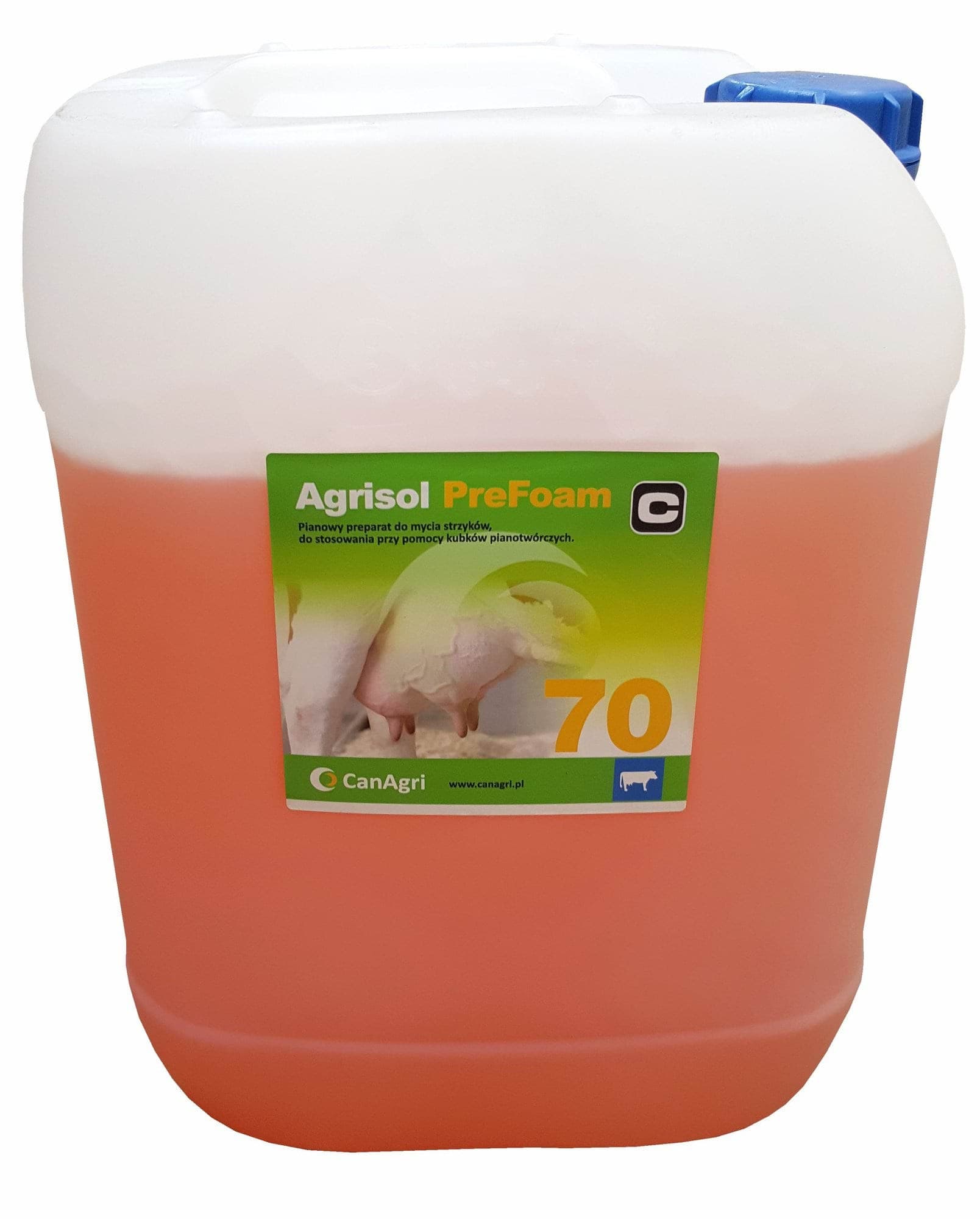 Pianowy płyn do mycia wymion Agrisol PreFoam 70, 20 kg, Can Agri