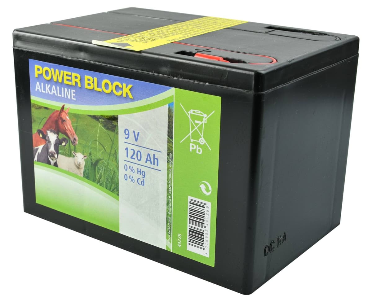 Bateria alkaliczna do elektryzatora, 9 V, 120 Ah, Kerbl
