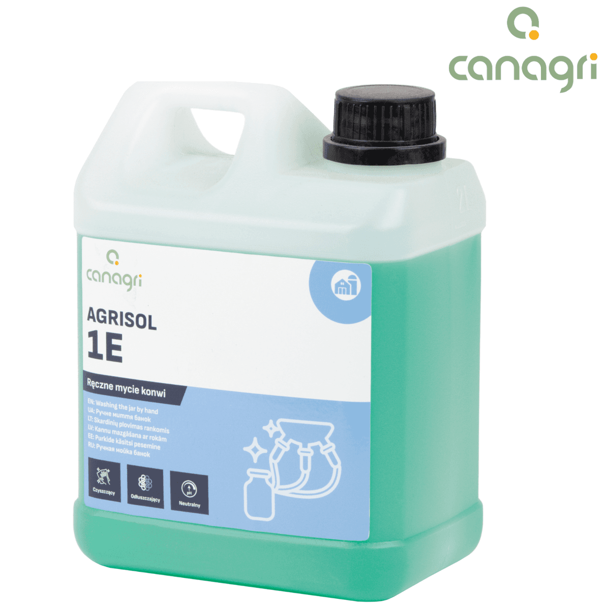 Preparat do ręcznego mycia konwi Agrisol 1 E 78, 2 kg, Can Agri