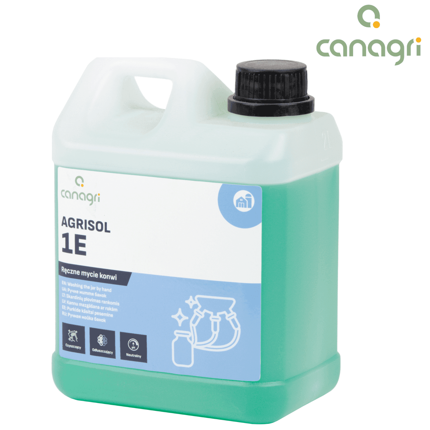 Preparat do ręcznego mycia konwi Agrisol 1 E 78, 2 kg, Can Agri