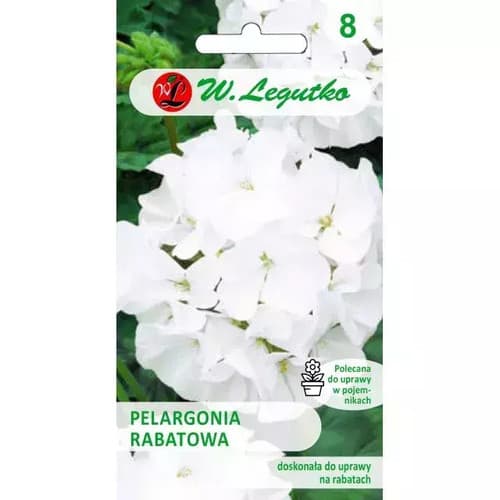 N-Pelargonia rabatowa Gama F1 biała 0.05g