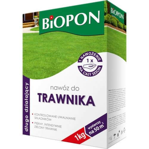 Biopon nawóz długodziałający trawnik 1kg