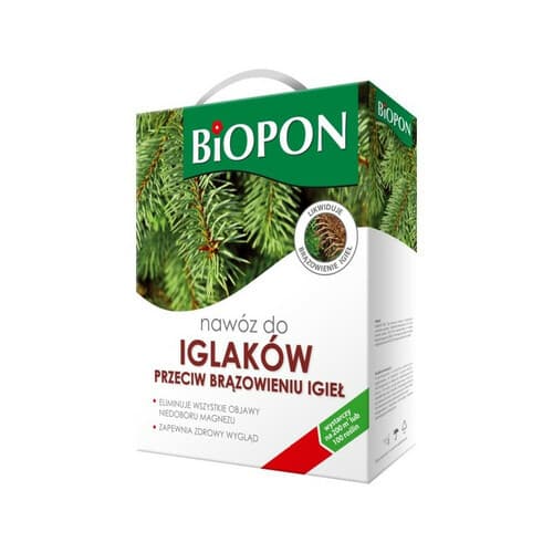Biopon nawóz do iglaków przeciw brązowieniu igieł 1kg