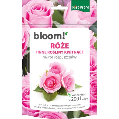 Biopon Bloom! Róże i rośliny kwitnące - nawóz rozpuszczalny 200g