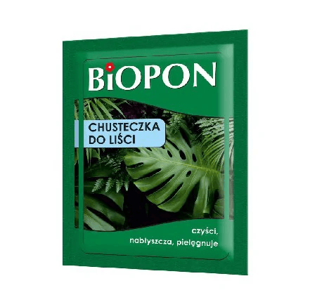 Biopon chusteczki do liści pielęgnacyjne do roślin ozdobnych