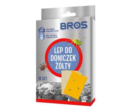Bros lep do doniczek żółty 10szt