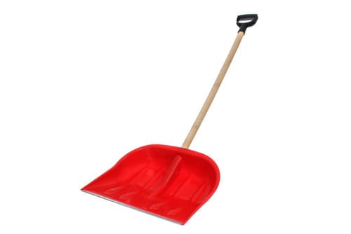 JOLMET Łopata do śniegu czerwona 47cm trzonek drewniany
