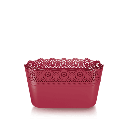 Doniczka Lace 285x135x155 malina