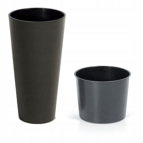 Doniczka Tubus Slim Eco Wood 250 kawa