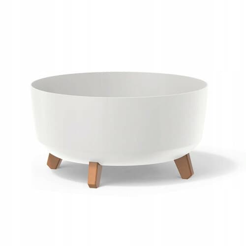 Doniczka Gracia Low 400 biała - nowoczesny design