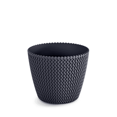 Doniczka Splofy 190 mm antracyt - struktura plecionki