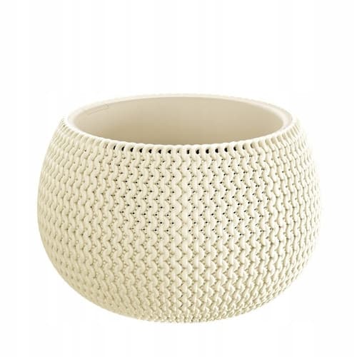 Doniczka Splofy Bowl 370, kremowa, polipropylen