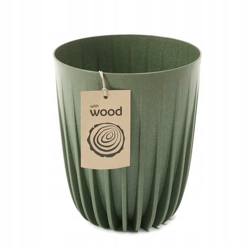Doniczka Mira eco wood 190mm zielona