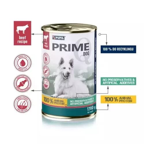 Mokra karma dla psów dorosłych z wołowiną 1200g