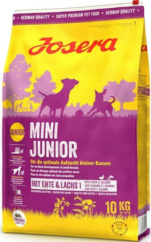 Josera pies 10kg mini junior kaczka z łososiem