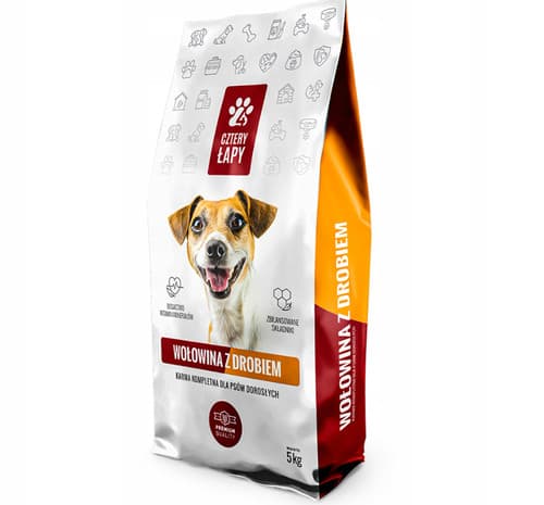 4 Łapy Premium Sucha Karma 5kg dla Małych Psów Wołowina