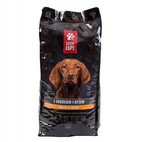 4 łapy Master 5kg indyk, łosoś i ryż