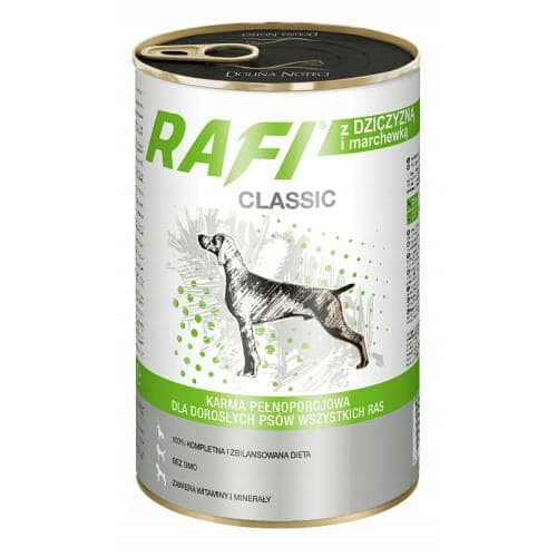 Rafi Mokra Karma dla Psów z Dziczyzną i Marchewką 1240g