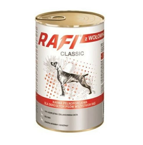 Mokra karma dla psów Rafi z wołowiną 1240g