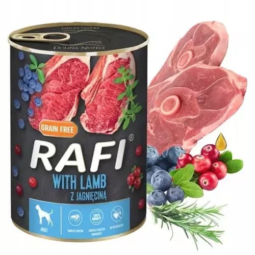 Karma mokra Rafi dla psów z jagnięciną, 400g