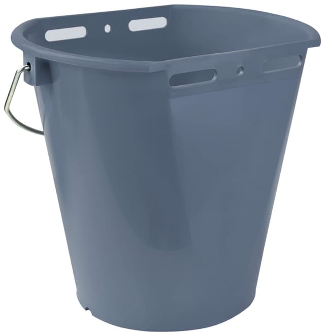 Wiadro do pojenia cieląt, "Food Safe", ze skalą, 8 l, szare, Kerbl