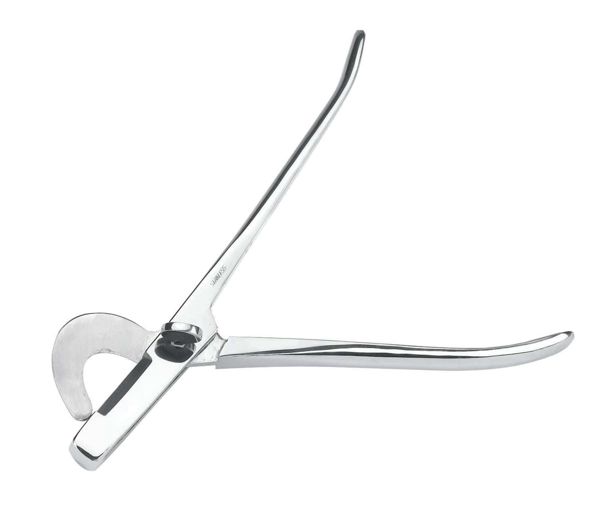 Emaskulator, zagięty, 19 cm, stal nierdzewna, Kerbl