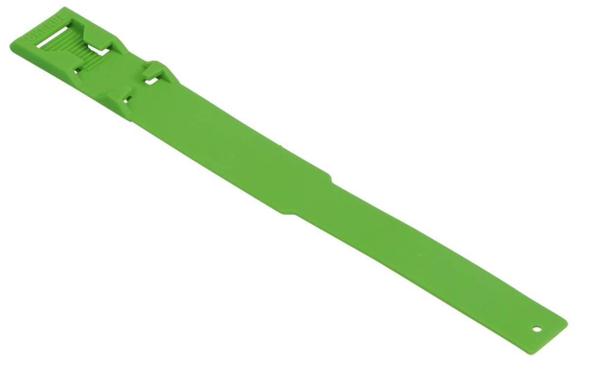 Opaska identyfikacyjna z tworzywa, 37 cm, zielona, Kerbl