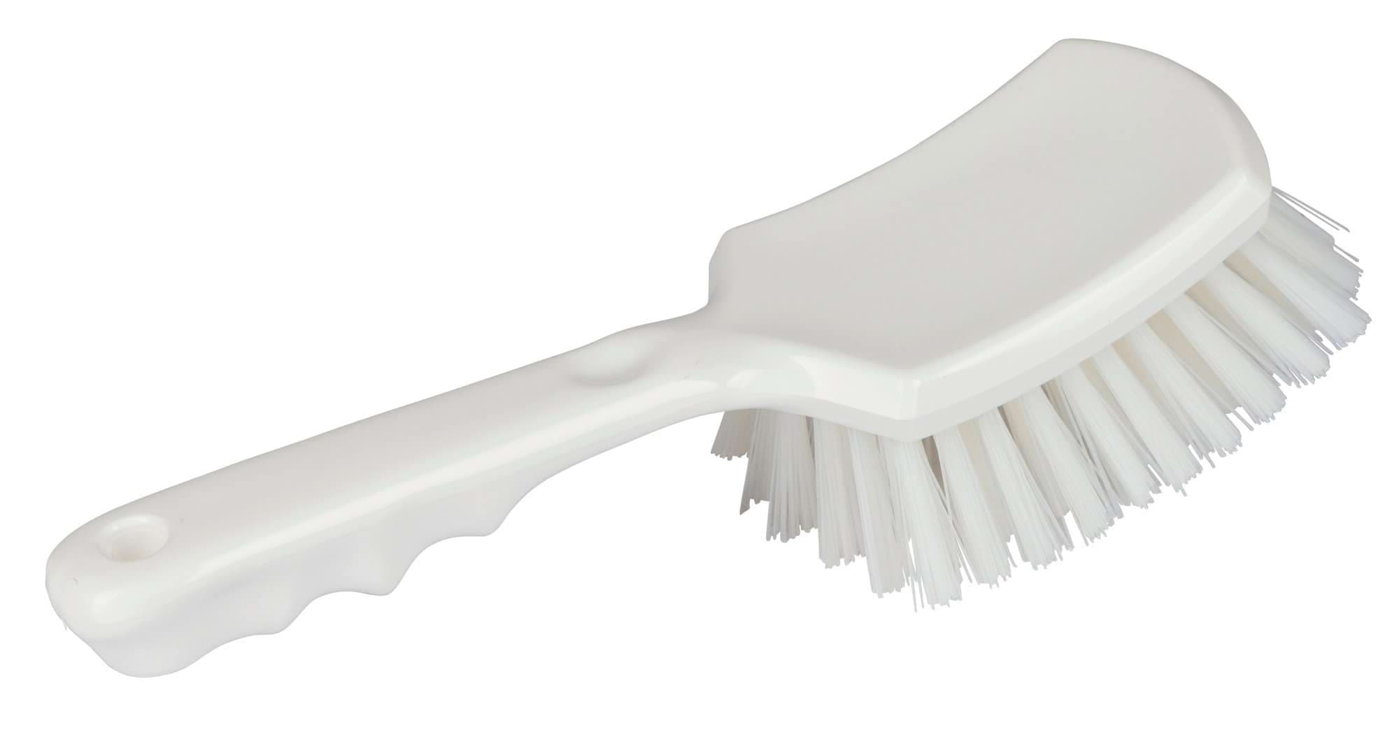Szczotka z rączką, 14 cm, biały/niebieski, poliester, Kerbl