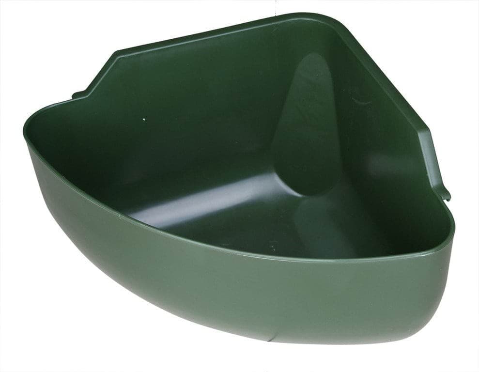 Karmidło narożne, oliwka, 31 l, 60 x 30 x 45 cm, Kerbl
