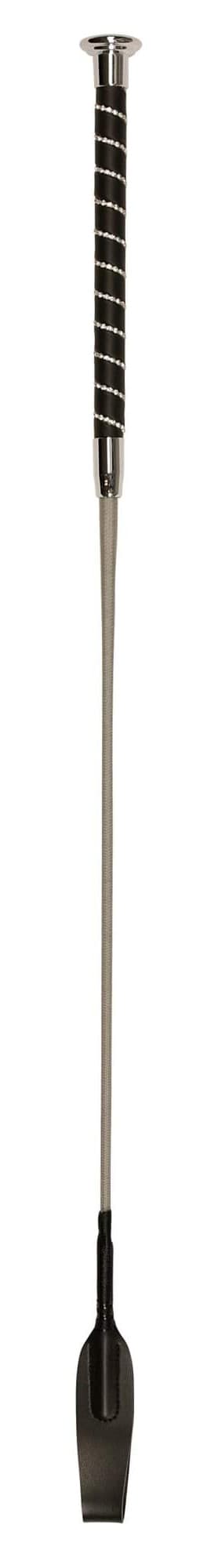 Bat skokowy, z kryształkami, srebrny, 65 cm, Covalliero