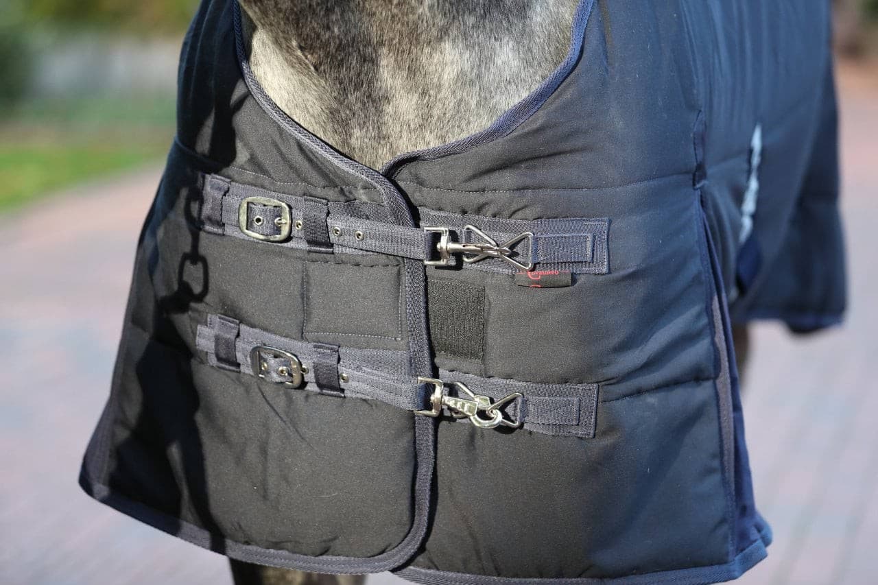 Derka stajenna dla konia RugBe, niebieski, 125 cm, Covalliero